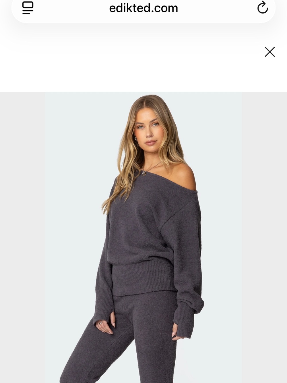 Cozy Edikted set in dark gray - Picture 2 of 8